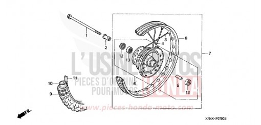 ROUE AVANT XR100R1 de 2001